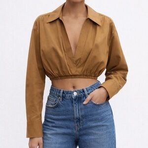 Cropped Shirt ZARA NWOT Casual Comfy Outwear Spring  Casual